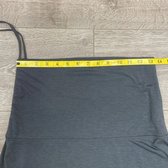 Athleta Gray Drawstring Cinch Waist Midi Skirt M - Picture 6 of 10